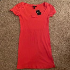 Forever 21 Red-Orange Midi Dress